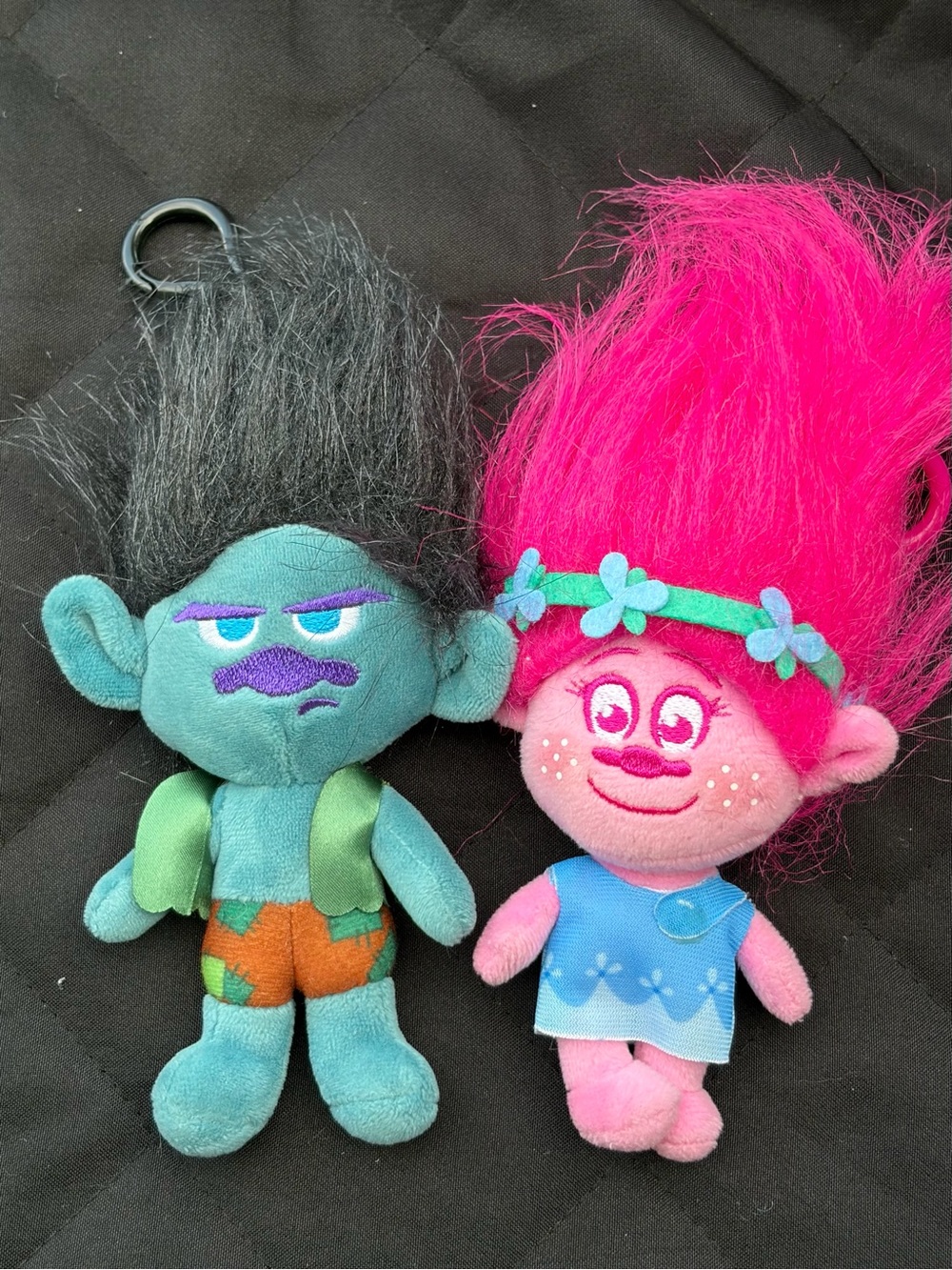 DreamWorks Trolls Plush Keychain Set - Poppy & Branch